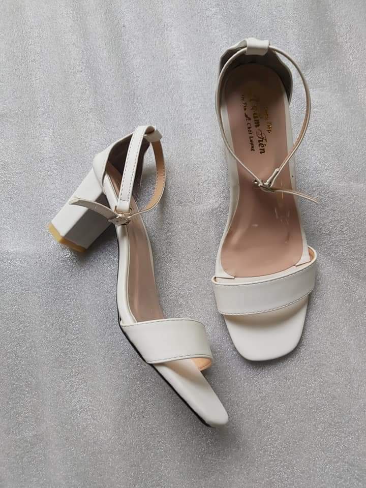 [HCM]giày cao gót nữ đẹp 5 cm màu trắng