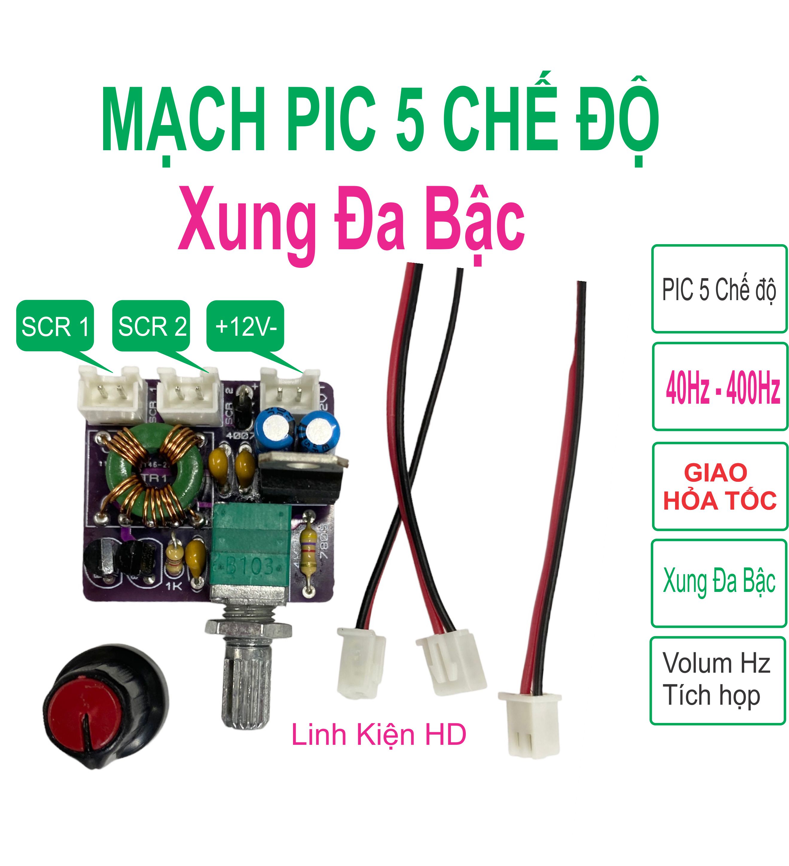Mạch pic 5 chế độ bo băm pic 12f683 linh kiện hd