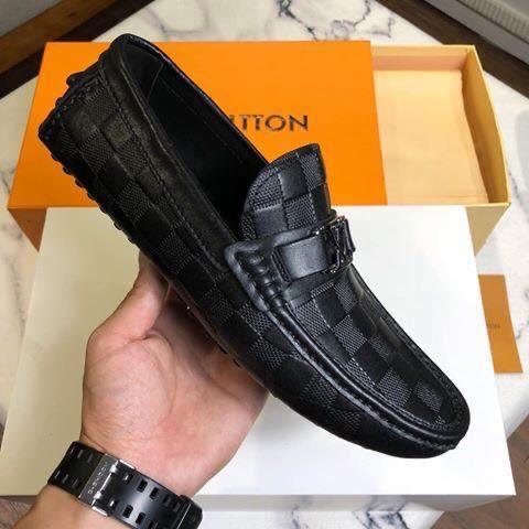 Giầy lười da LLVV sắt trắng nam