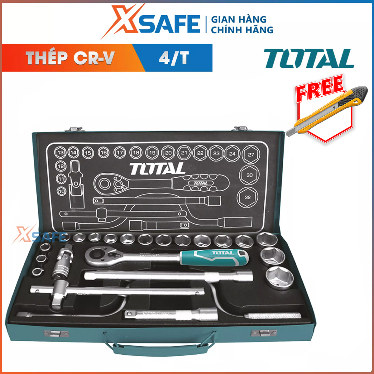 Kits 26 details Total THT141253 kits need squeeze 2 way included socket material CRV dr, coated with anti-rust color silver durable, good strength, wear-resistant genuine delivery xsafe