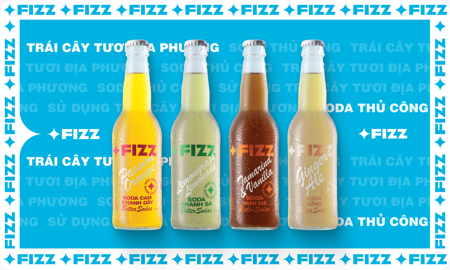 Fizz Soda Mix Nhiều Vị - Thùng 12 Chai 330ml