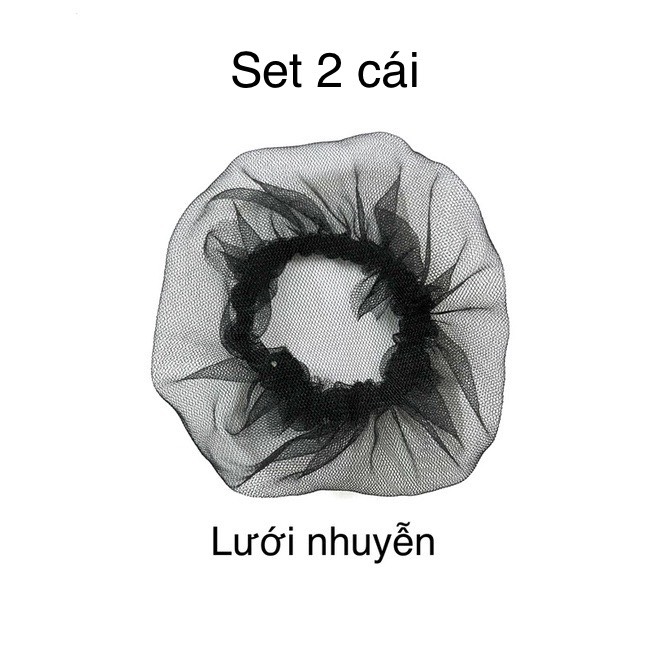 [HCM]Set 2 lưới búi tóc lỗ nhỏ
