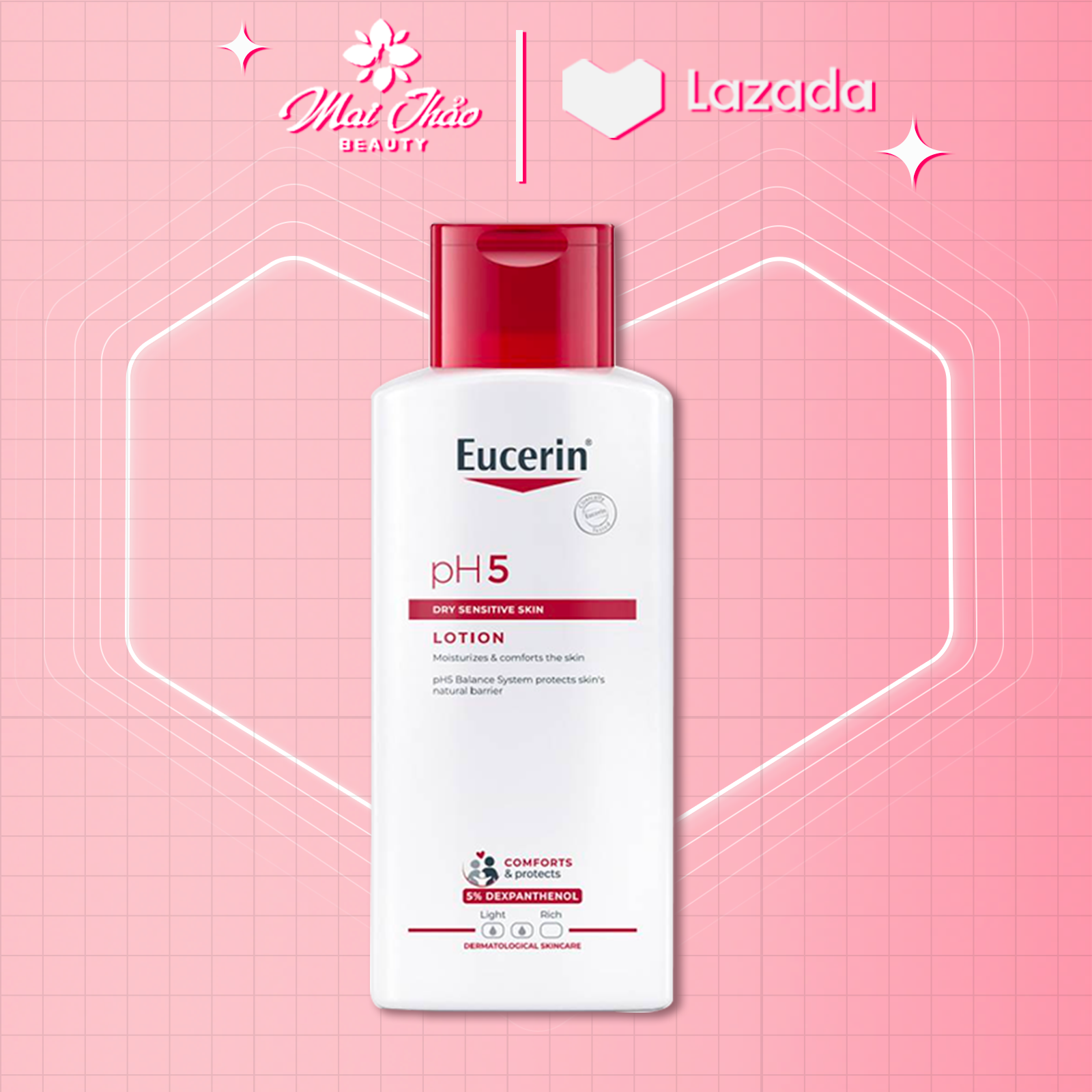 Eucerin Sữa dưỡng thể pH5 Lotion, dành cho da nhạy cảm pH5 Lotion 250ml