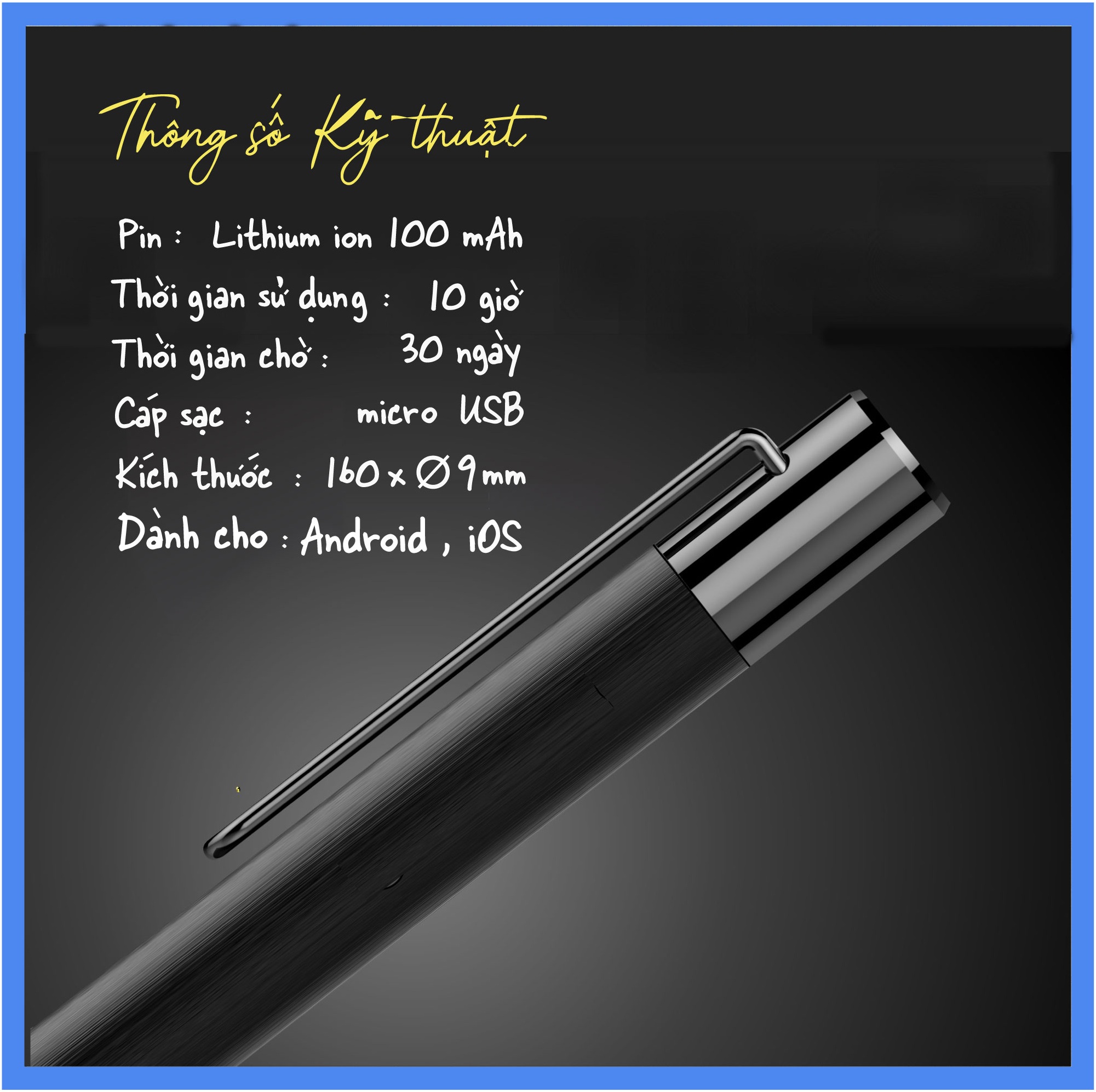 Bút cảm ứng ACTIVE Stylus Pen cho Điện thoại, Tablet