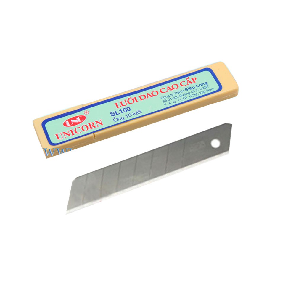 Lưỡi Do Rọc Giấy UNC SL150 18mm (10 Lưỡi/Vỉ)