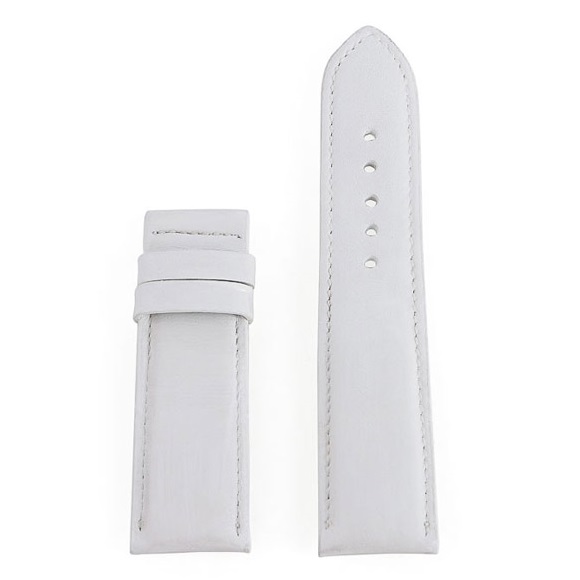 Cow leather watch band size 22, 24, 26 white hk8133