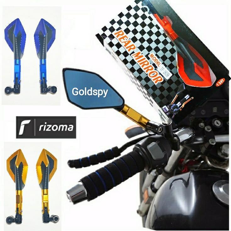 Gương 5 cạnh Rizoma Ninja Nhôm CNC
