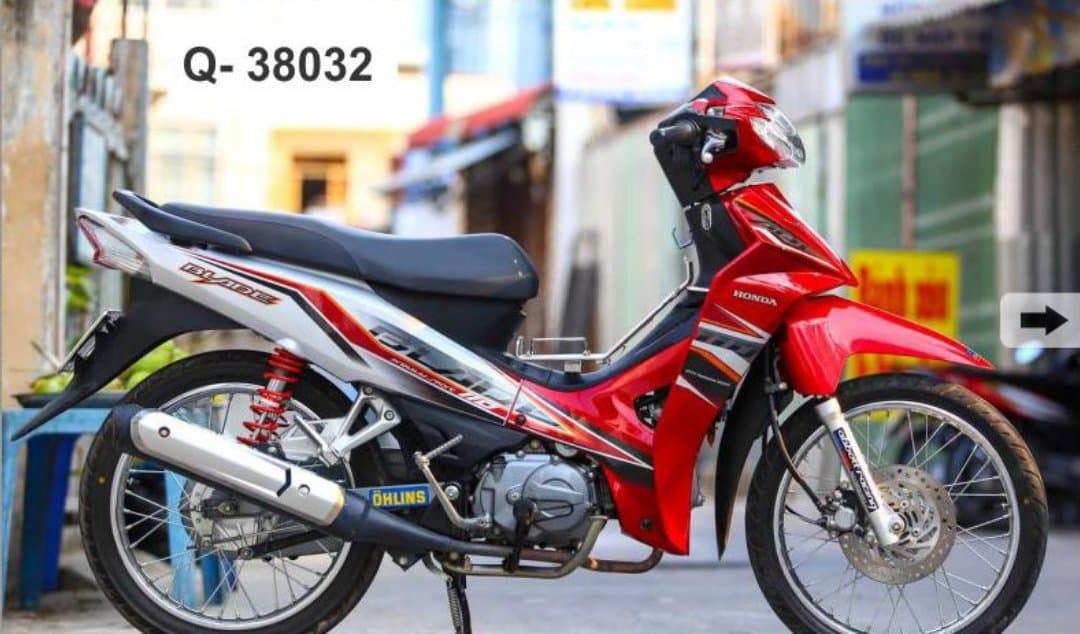 Tem rời dán xe honda blade đỏ đen