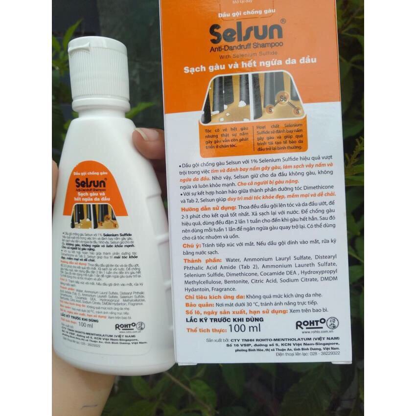 (Tặng 5 gói 7ml) Dầu gội chống gàu Selsun 250ml