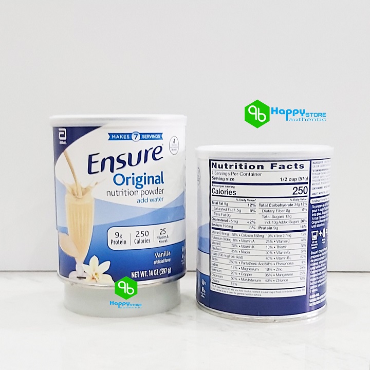 [HCM]SỮA BỘT ENSURE POWDER VANILLA 397g Mỹ