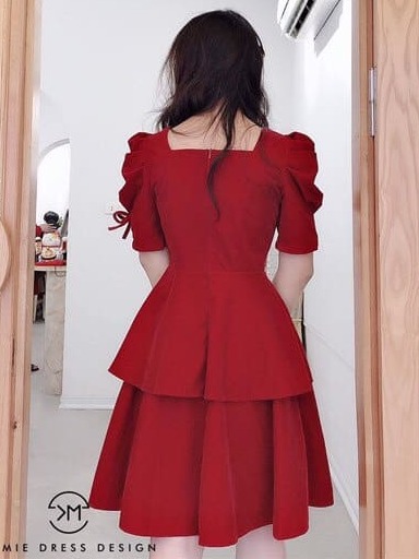 Đầm Nữ Ôm Eo 2 Tâng Cổ Điển Thanh Lịch Thời Trang HARI