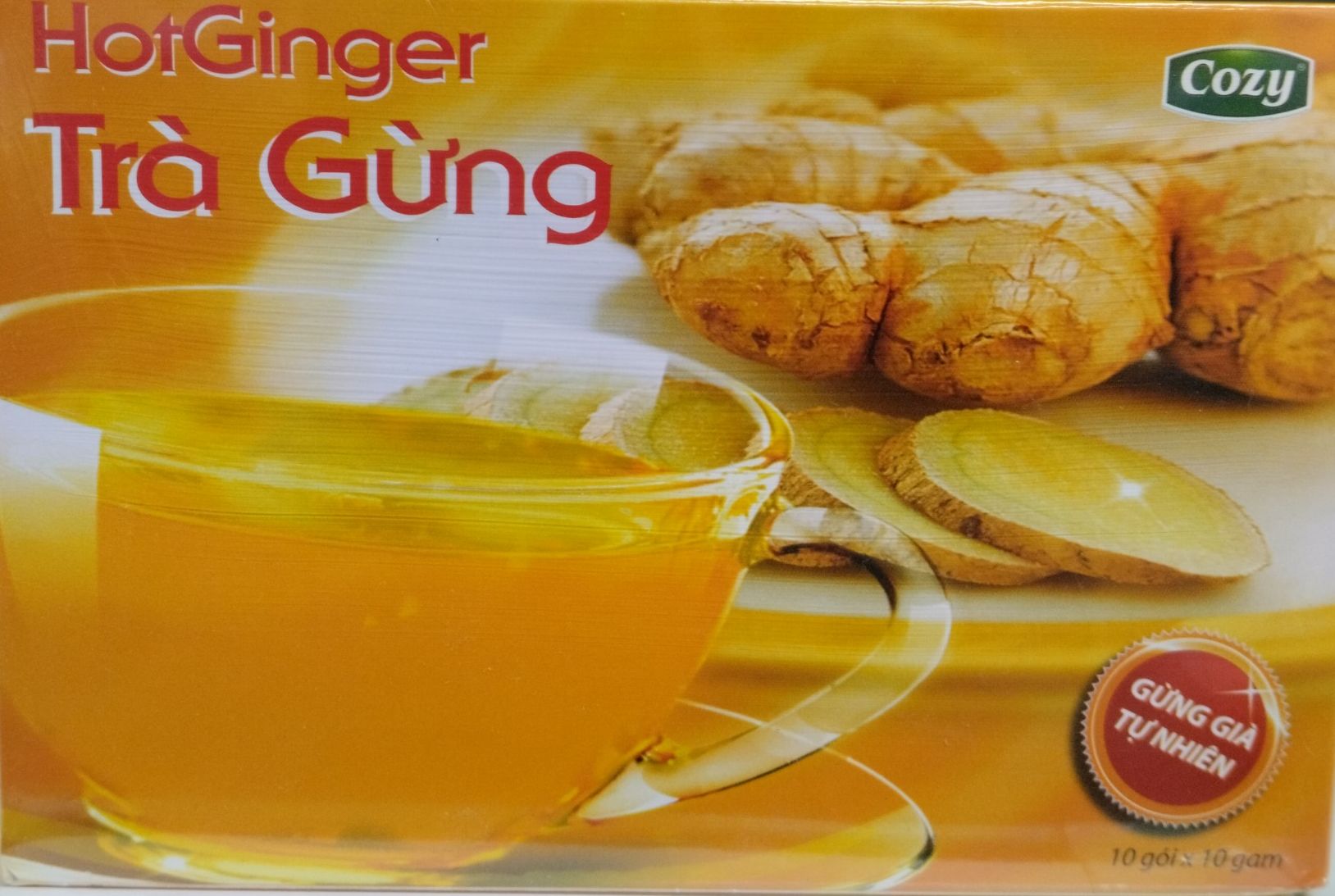 Trà Cozy Gừng Hòa Tan 100g (gồm 10 gói)
