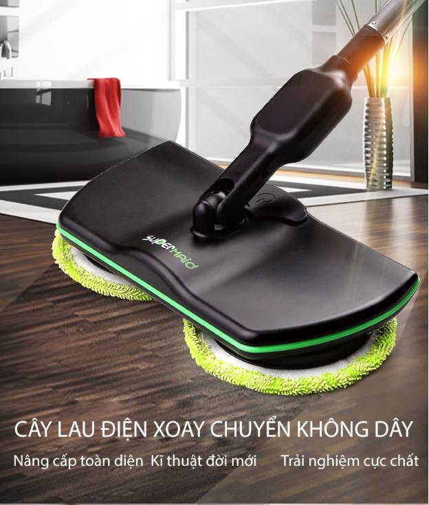 Euro Home - Cây lau nhà điện không dây đánh bóng 2 trong 1 (Floor Mop)