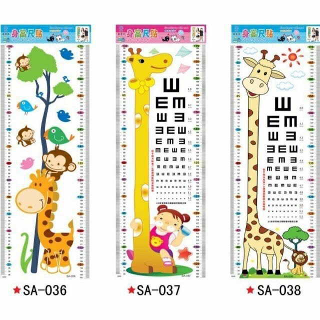 DECAL DÁN TƯỜNG ĐO CHIỀU CAO CHO BÉ / THƯỚC ĐO CHIỀU CAO CHO BÉ