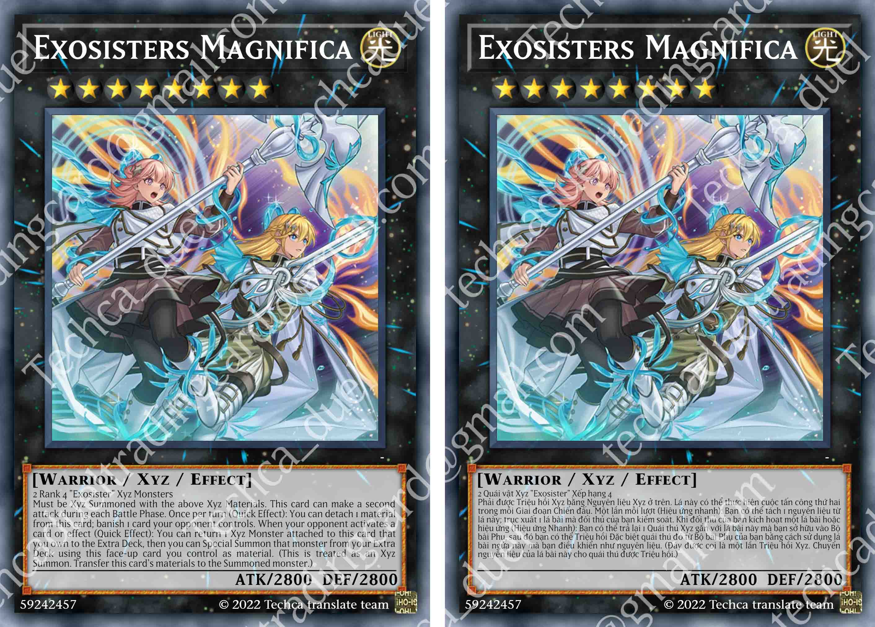 Bài In Tiếng Việt - Bộ bài Yugioh - Custom Deck - Exosister Deck