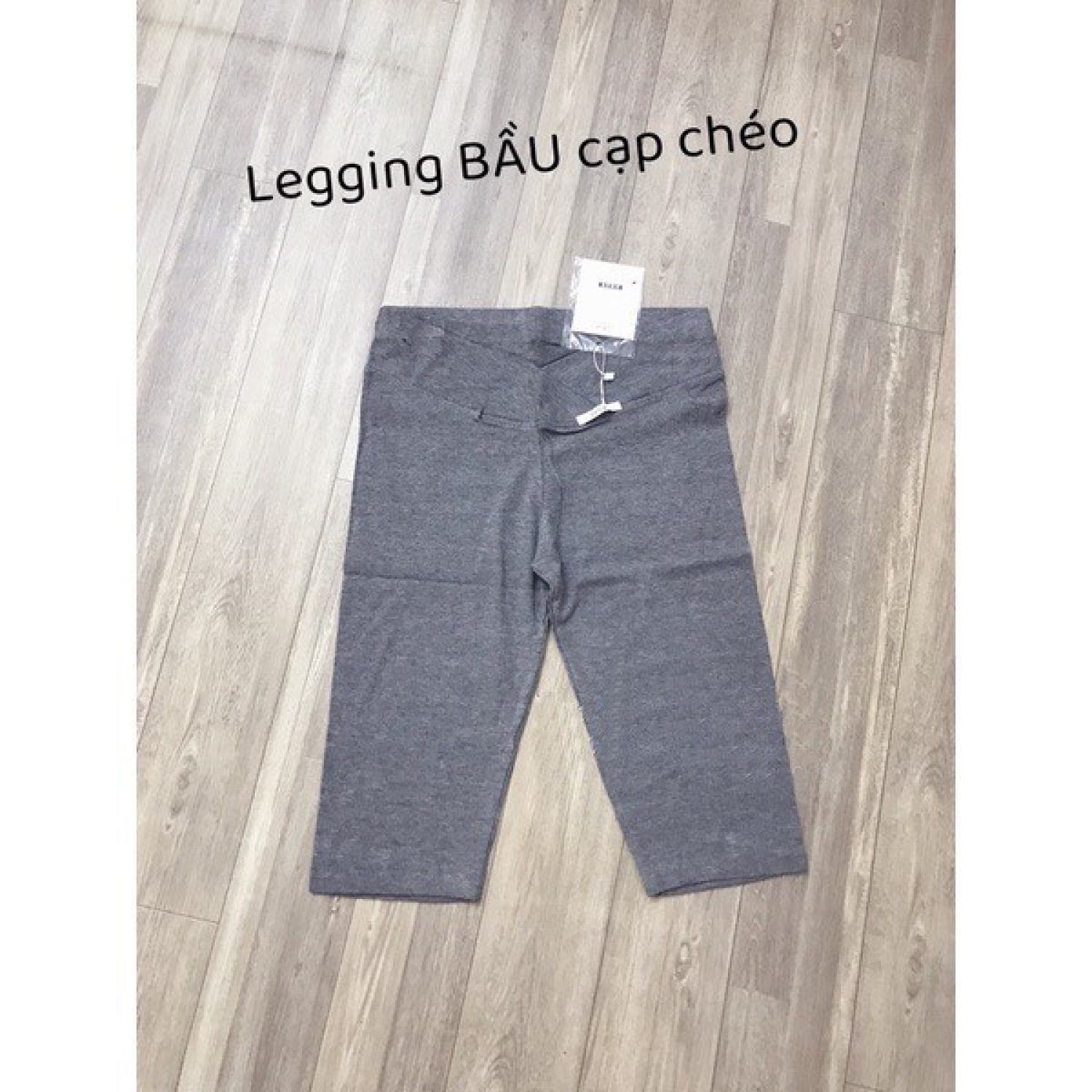 Quần bầu lửng - cạp chéo - leggging - chất liệu thun co giãn ( lửng cạp chéo )