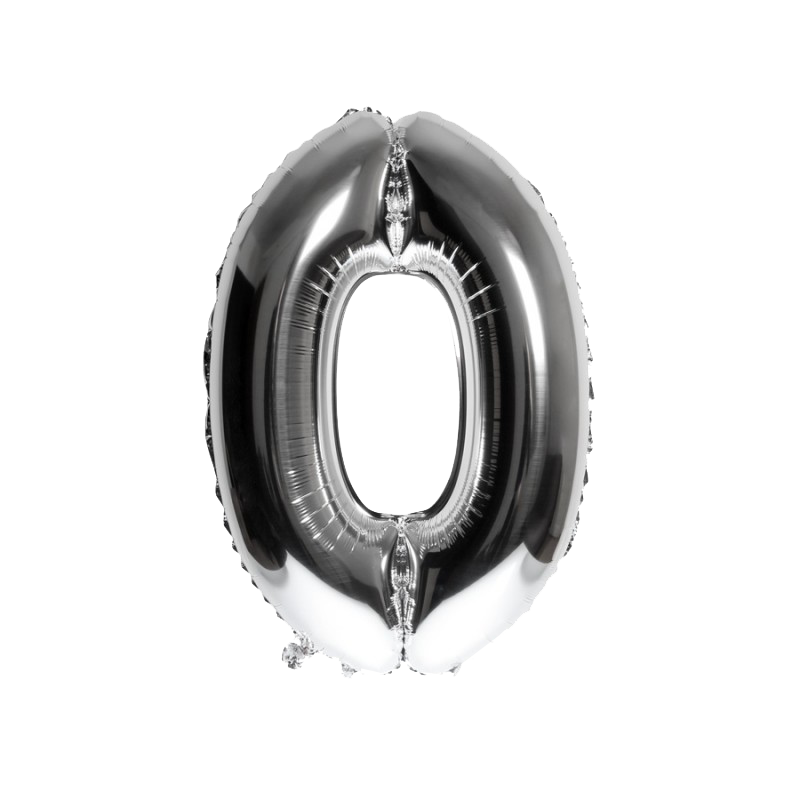 Bóng số bạc number balloon 40cm bso04