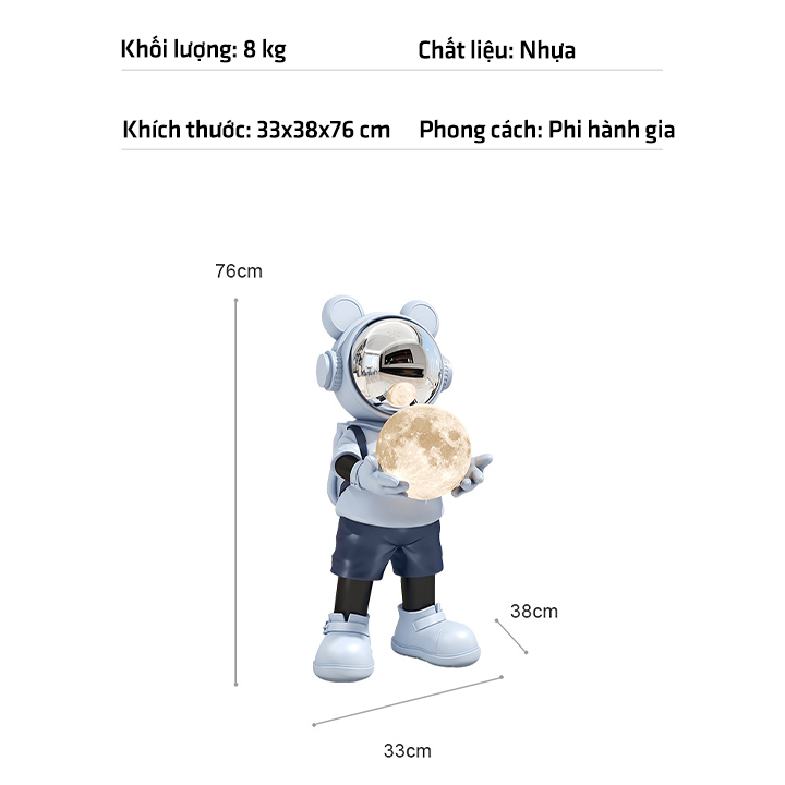 Mô hình đèn phi hành gia kèm loa bluetooth