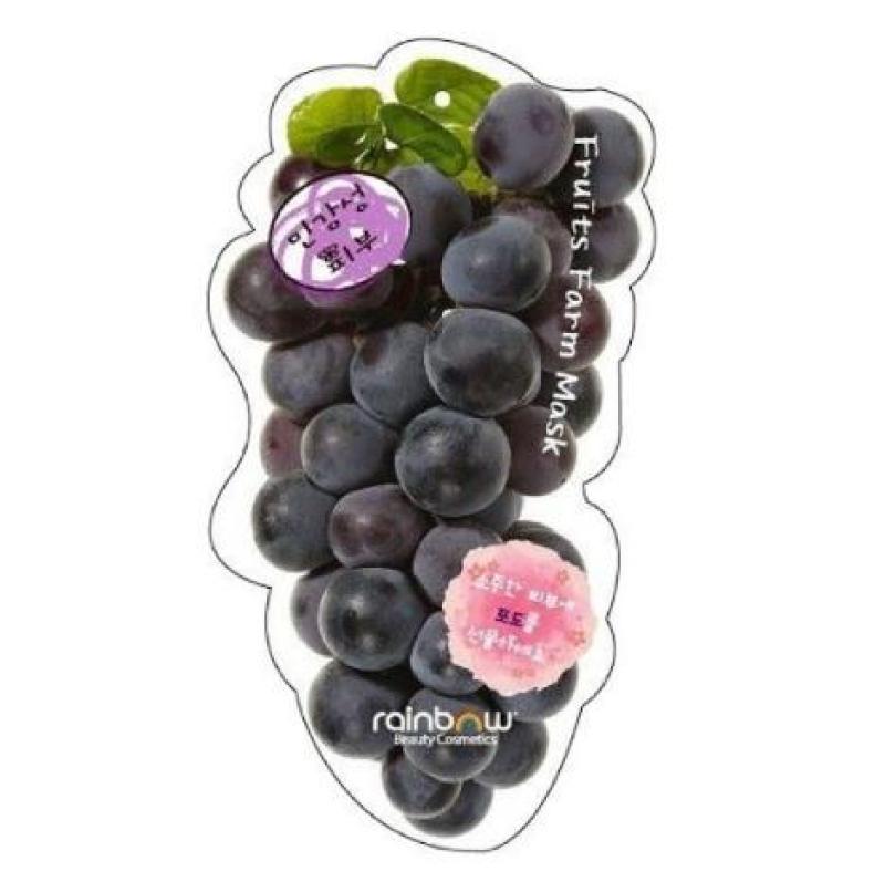 Mặt nạ trái cây Nho Rainbow Fruit Farm Mask Pack chống lão hóa, giảm nhăn da - TinaVu Store