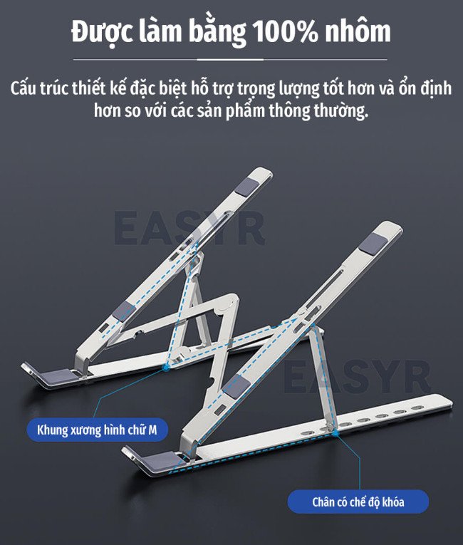 [HCM]Giá Đỡ Laptop Aluminium EASYR
