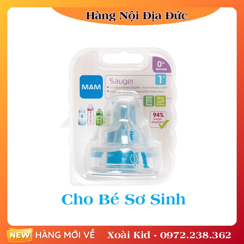 Núm ti thay thế bình sữa MAM của Đức- Đủ Bill