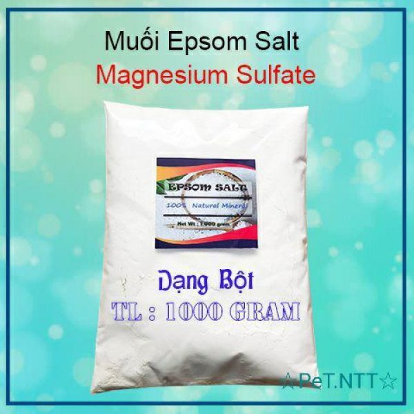 Muối Epsom (MgSO4 Bột nhuyễn)Muối khoáng epsom salt siêu mịn Gói 1Kg nhập khẩu