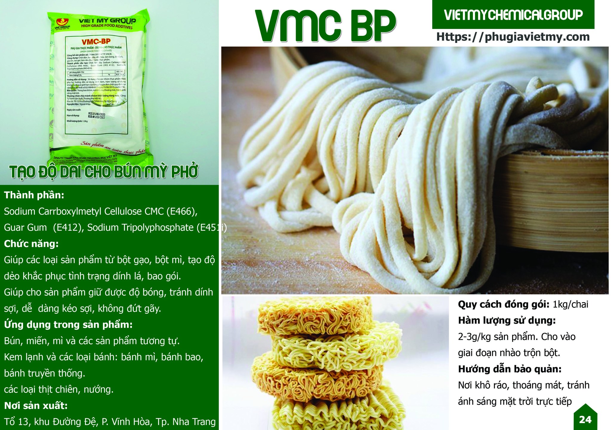 [ VMC - BP ]  - Phụ gia làm bún phở - Tạo dai cho bún mì phở
