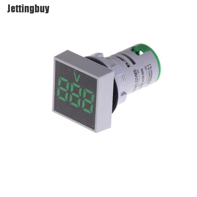 Ac12-500v 22Mm Vôn Kế Đồng Hồ Đo Điện Áp Kỹ Thuật Số Led Bảng Vuông Đèn Báo Màu Đỏ