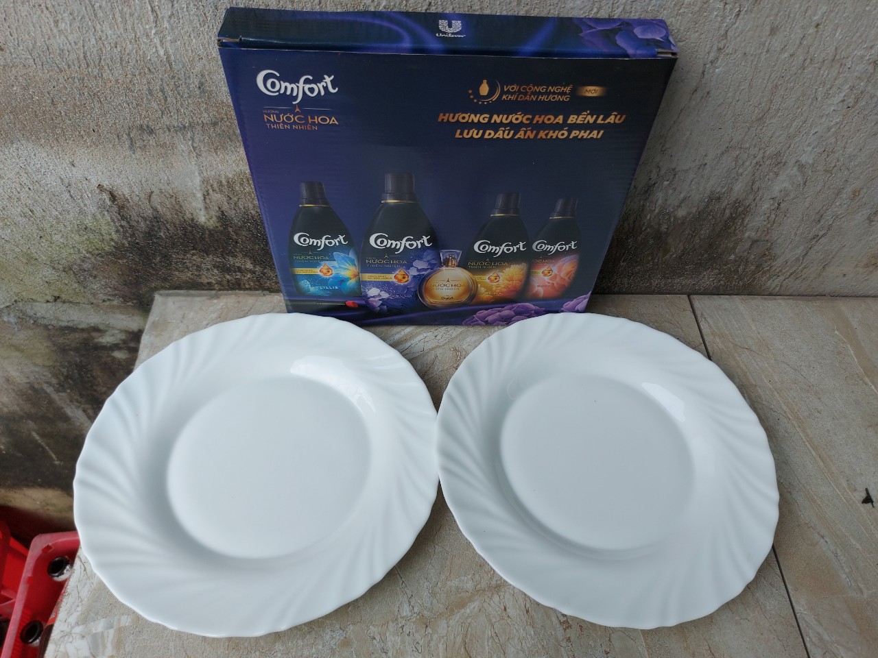 Bộ 2 Dĩa thuỷ tinh cao cấp luminarcc 23cm