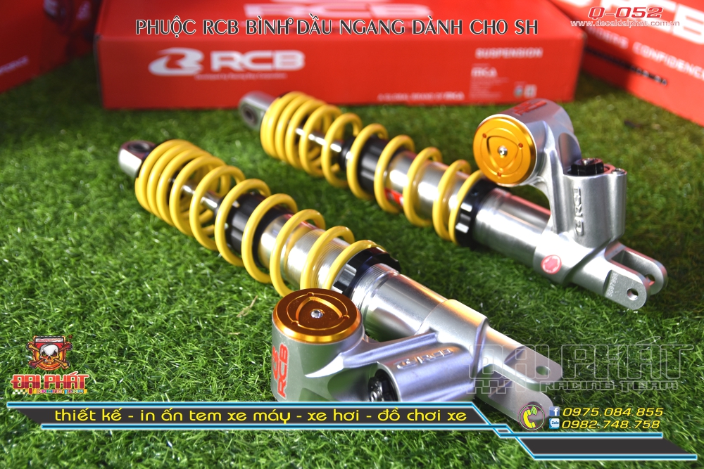 Phuộc RCB Bình Dầu Ngang Chính Hãng Cho SH