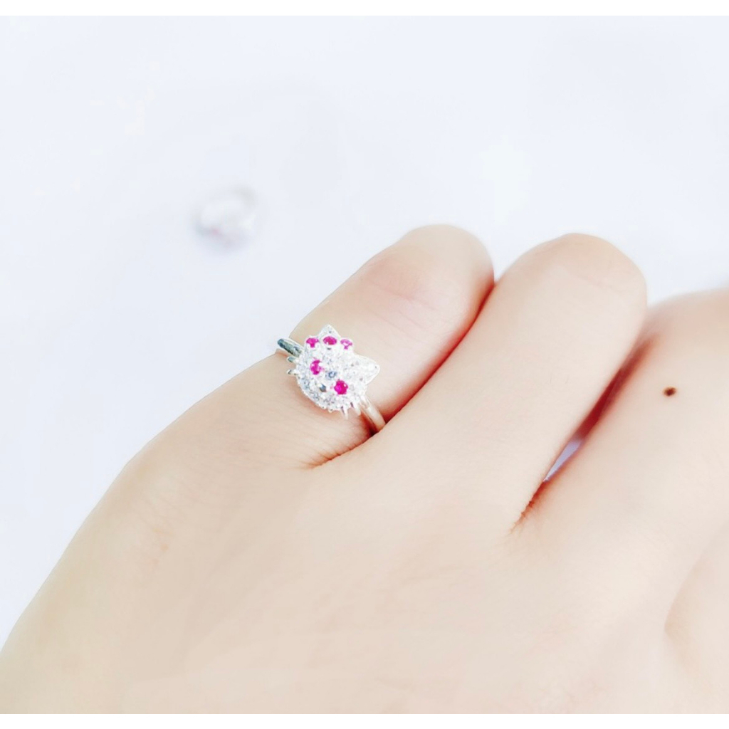 Nhẫn Cho Bé Gái Bạc 925 Hello Kitty Đính Đá - Trang Sức HVJ