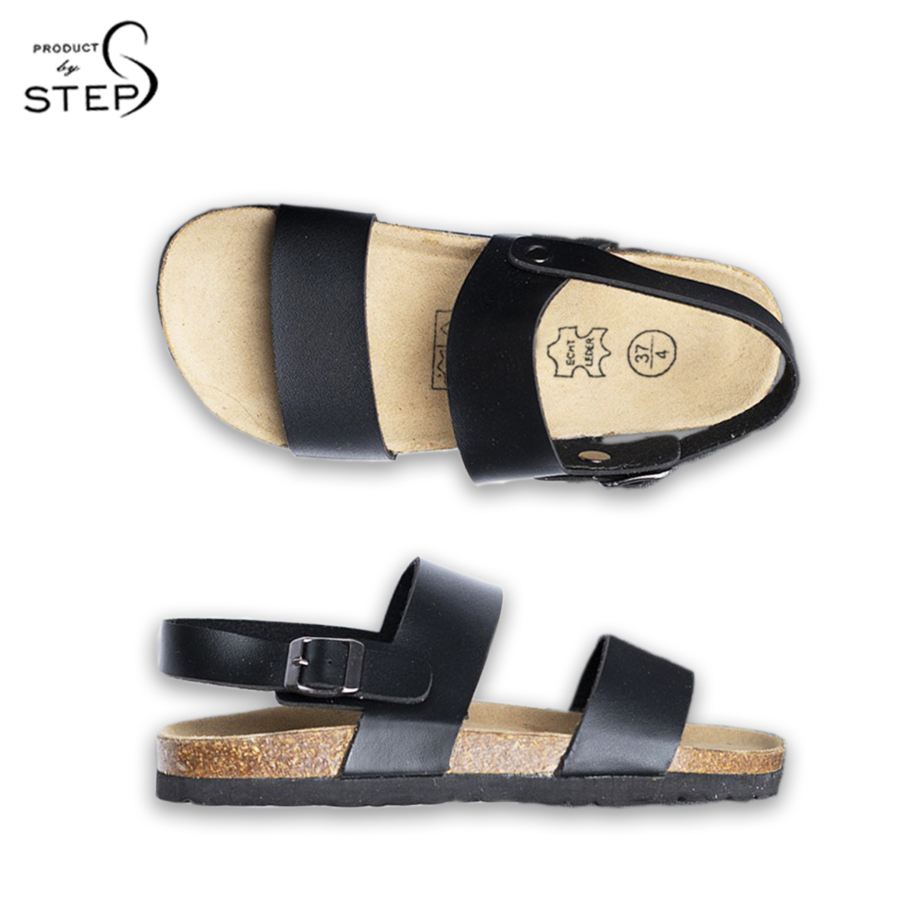 [Sandal] Giày đế trấu Unisex Giả da quai đôi (size 35-45)