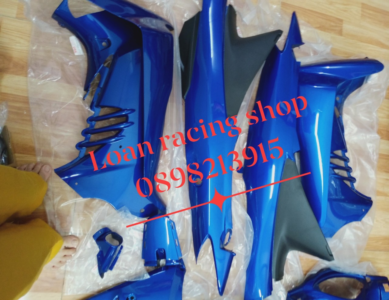DÀN ÁO SUZUKI SHOGUN XANH ĐẬM CHƯA CÓ TEM _ LOAN RACING SHOP