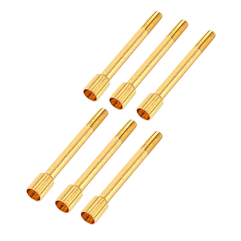 6 Pcs Brass Electric Guitar Tremolo Bridge Saddle Clamp Lock String Screw/String Through Screw/Not Need Insert Block Malaysia