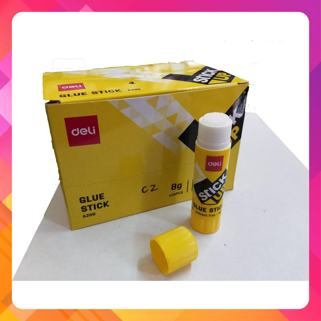 Hồ khô dán giấy Deli A200 10 vàng, 8 GRAM
