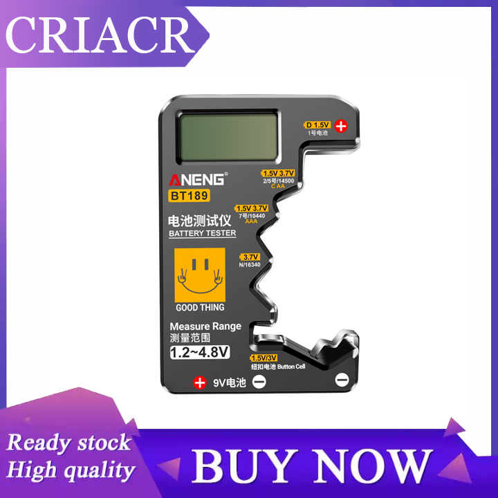 [Battery tester, checker, power detector, digital lcd display, measuring instrument（Red/Black）,Battery tester, digital power detector, LCD LED display, measurement instrument (red/black),]