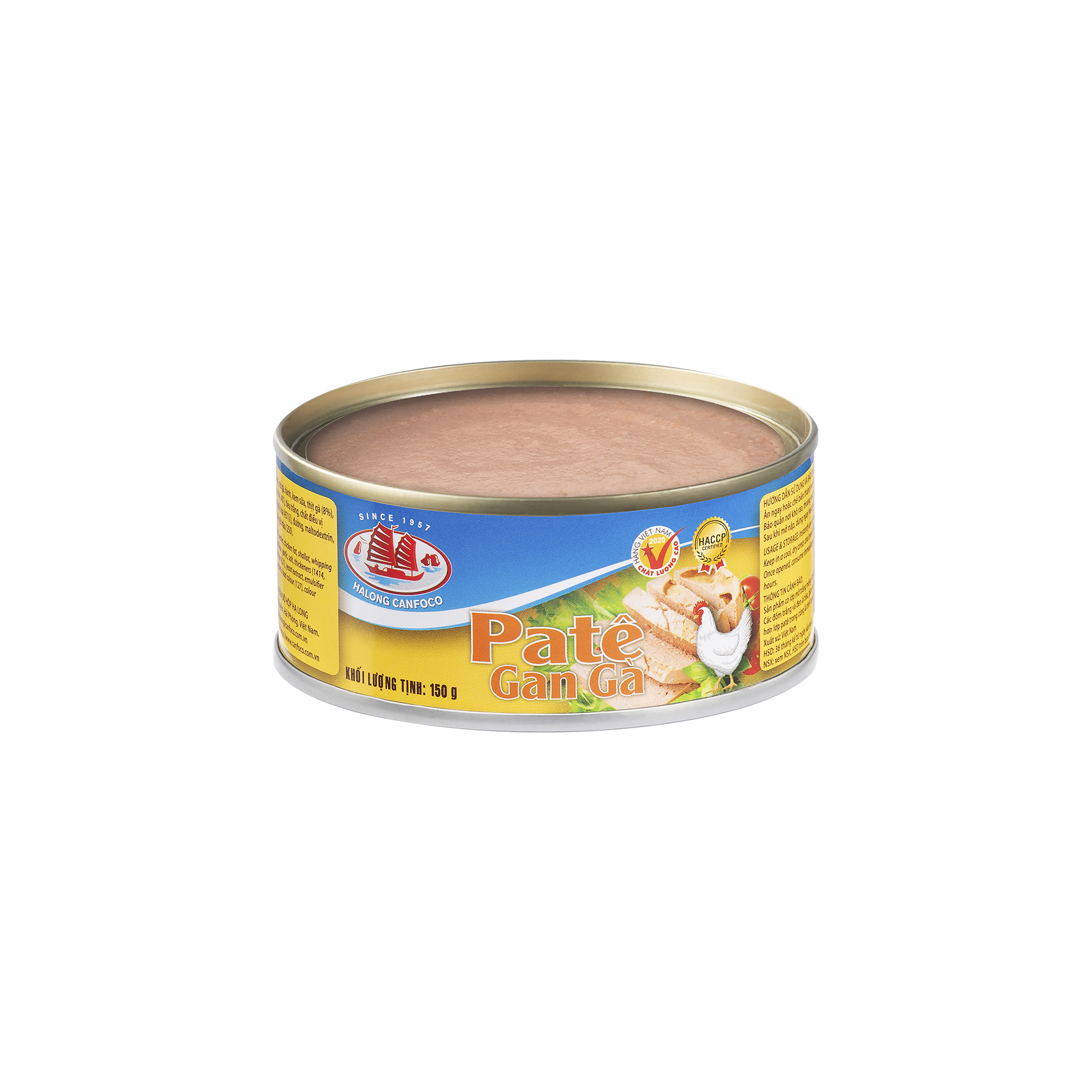 Combo 5 Pate gan gà 150g - Đồ Hộp Hạ Long