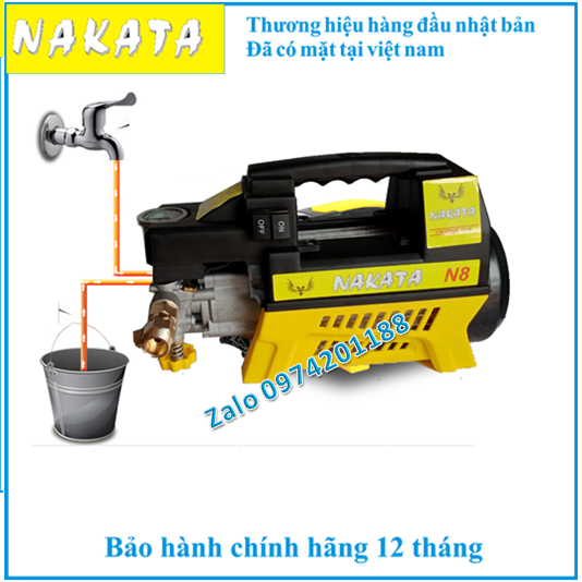 Máy rửa xe Nakata N8 có chỉnh áp