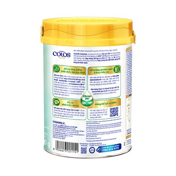 Sữa bột Vinamilk ColosGold 3 800g (cho trẻ từ 2 - 6 tuổi)