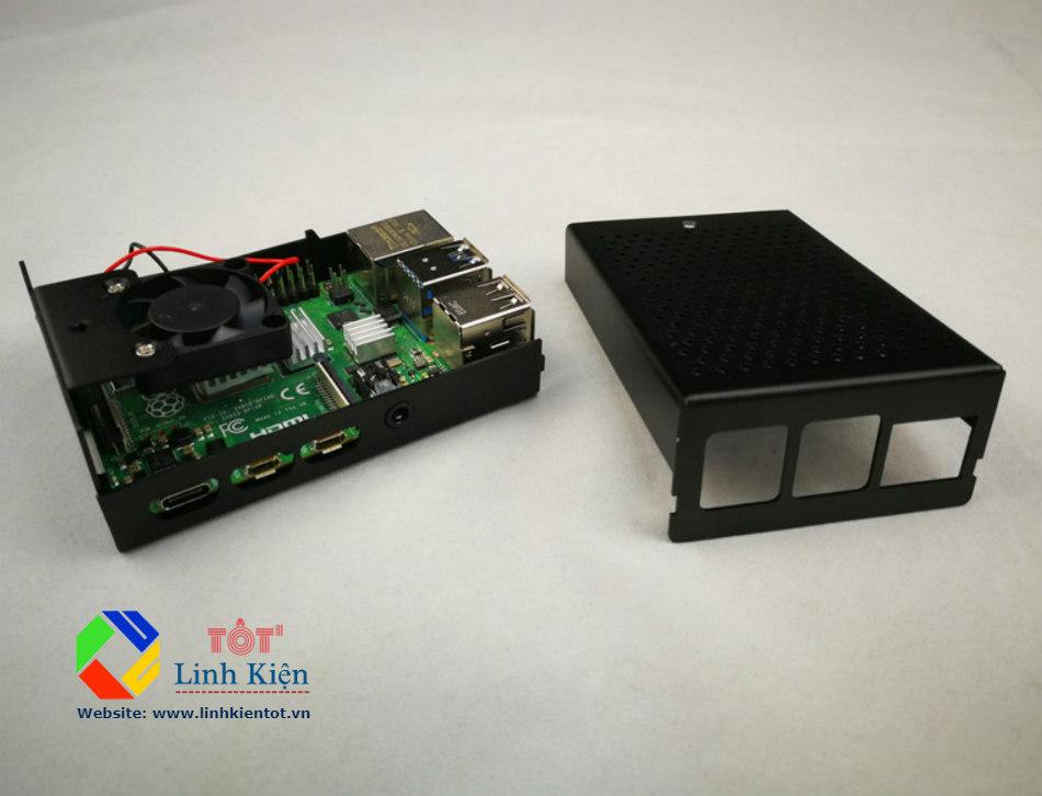 [Kèm Quạt] Vỏ Case Nhôm Bảo Vệ Raspberry Pi 4 Model B - Thiết Kế Thông Minh
