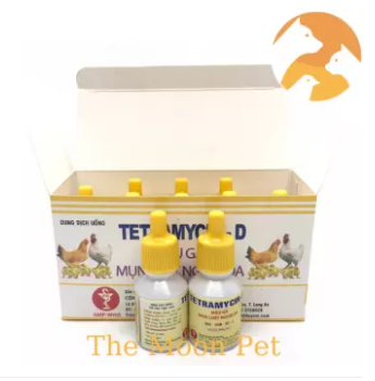 Tetramycin-D [5 lọ x 10 ml] Gà đá đậu gà, mụn loét ngoài da