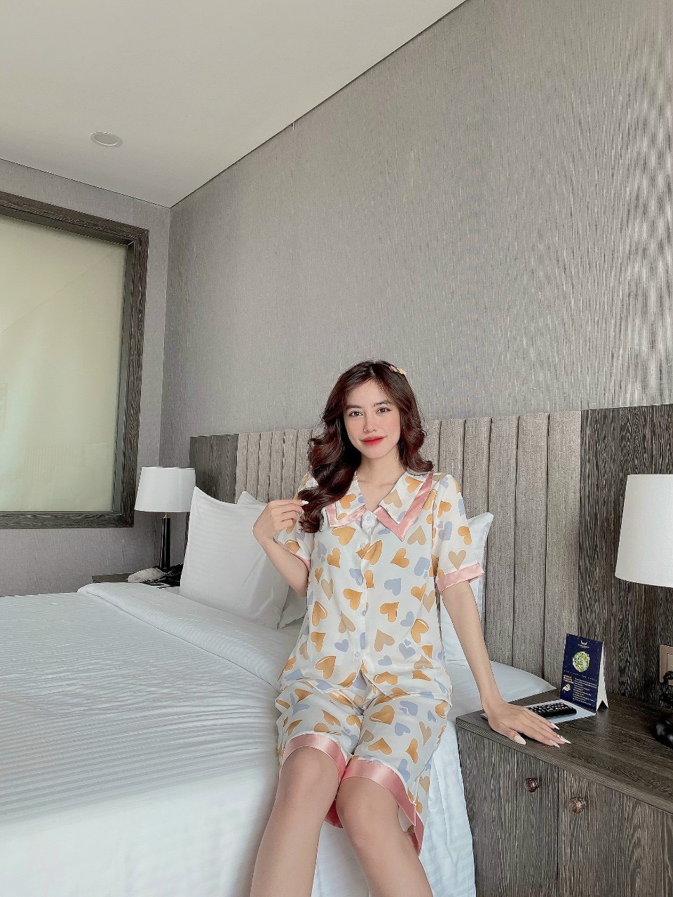 Đồ Bộ Lửng Nữ Pijama Lụa Mango Loại 1, Set Bộ Ngố Mặc Nhà Dễ Thương