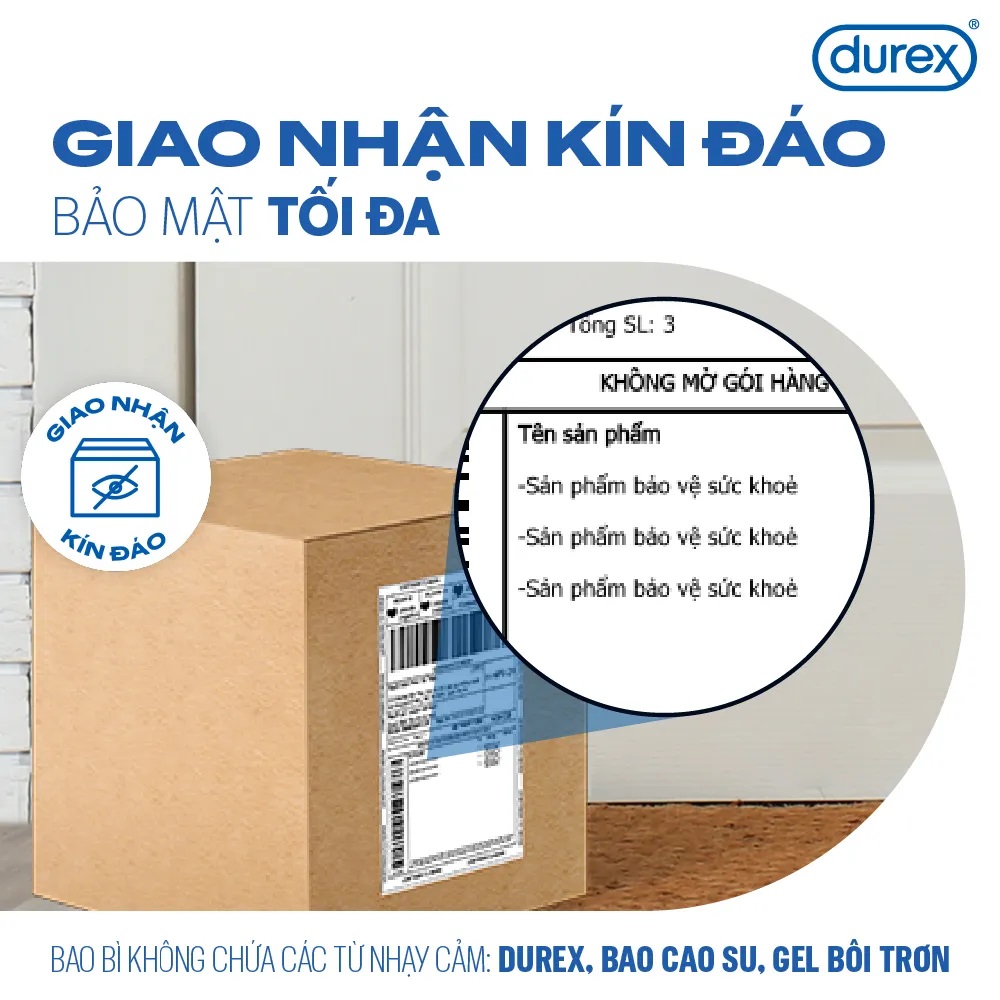 Bao cao su Durex Fetherlite Ultima 3 bao - Siêu mỏng , size 52mm cỡ vừa