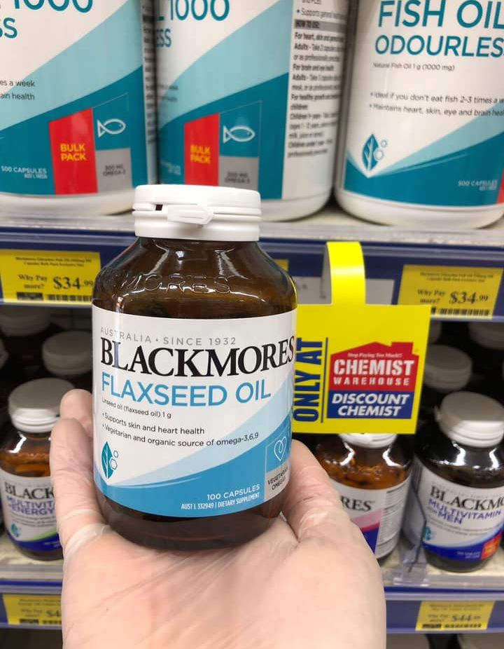 Tinh Dầu hạt lanh Blackmores Flaxseed Oil 1000mg