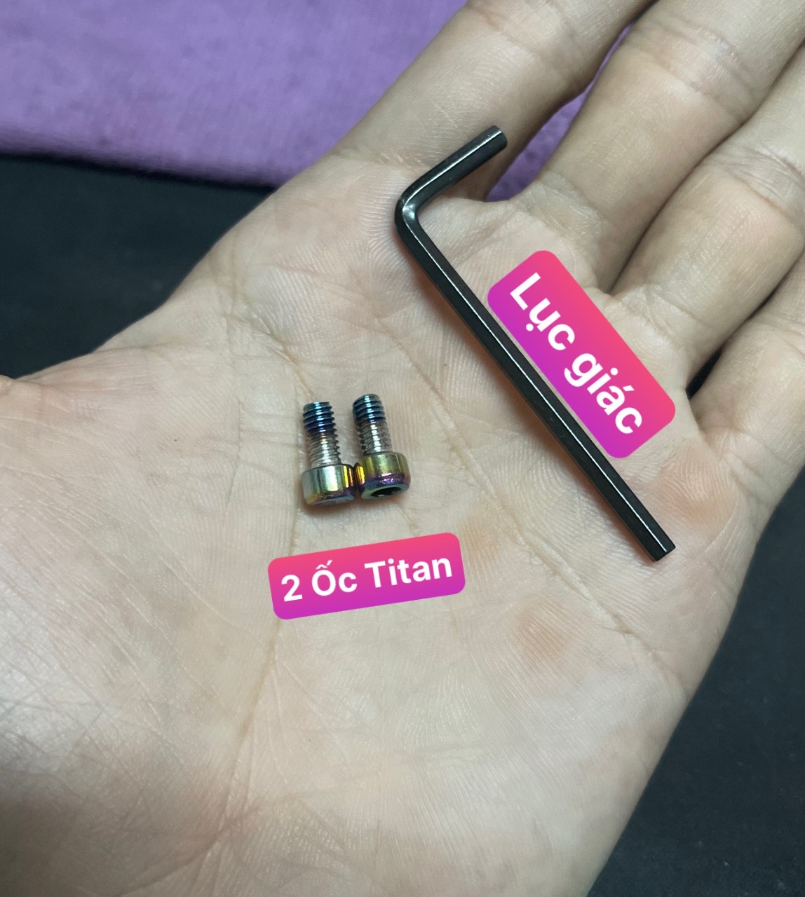 Cặp 2 Ốc Titan 7 Màu M4 Ốc 4 li