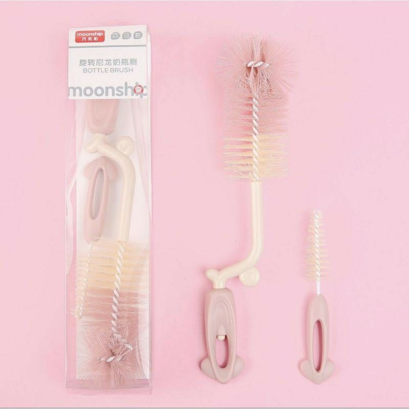 BỘ CỌ RỬA BÌNH SỮA, BÌNH HÚT NƯỚC, NÚM TY MOONSHIP 2 CHI TIẾT