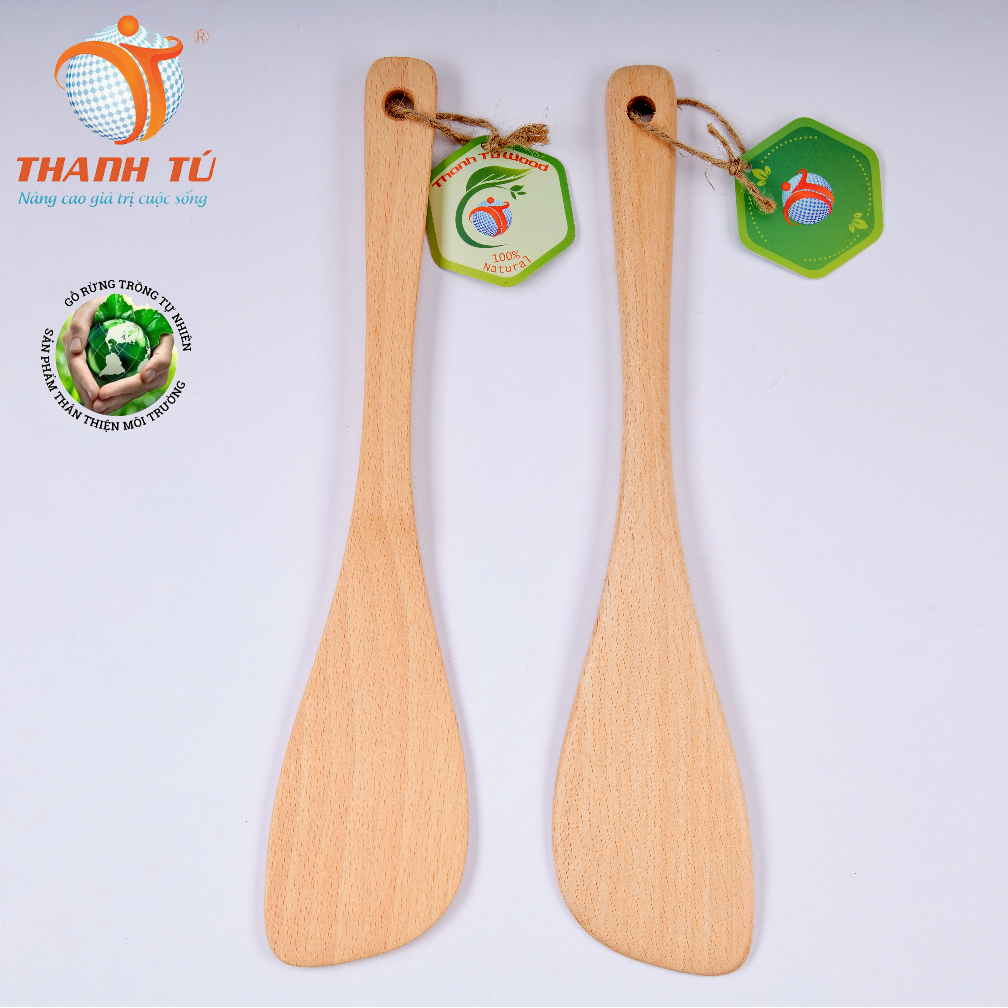 Bộ 2 Sạn Xéo Gỗ Beech Thanh Tú 33Cm