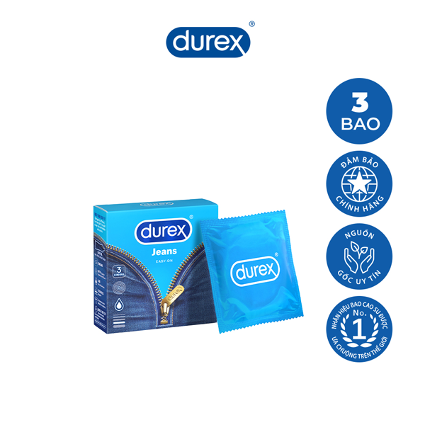 Bao Cao Su Durex Jeans Easy-On Hộp 3 Cái