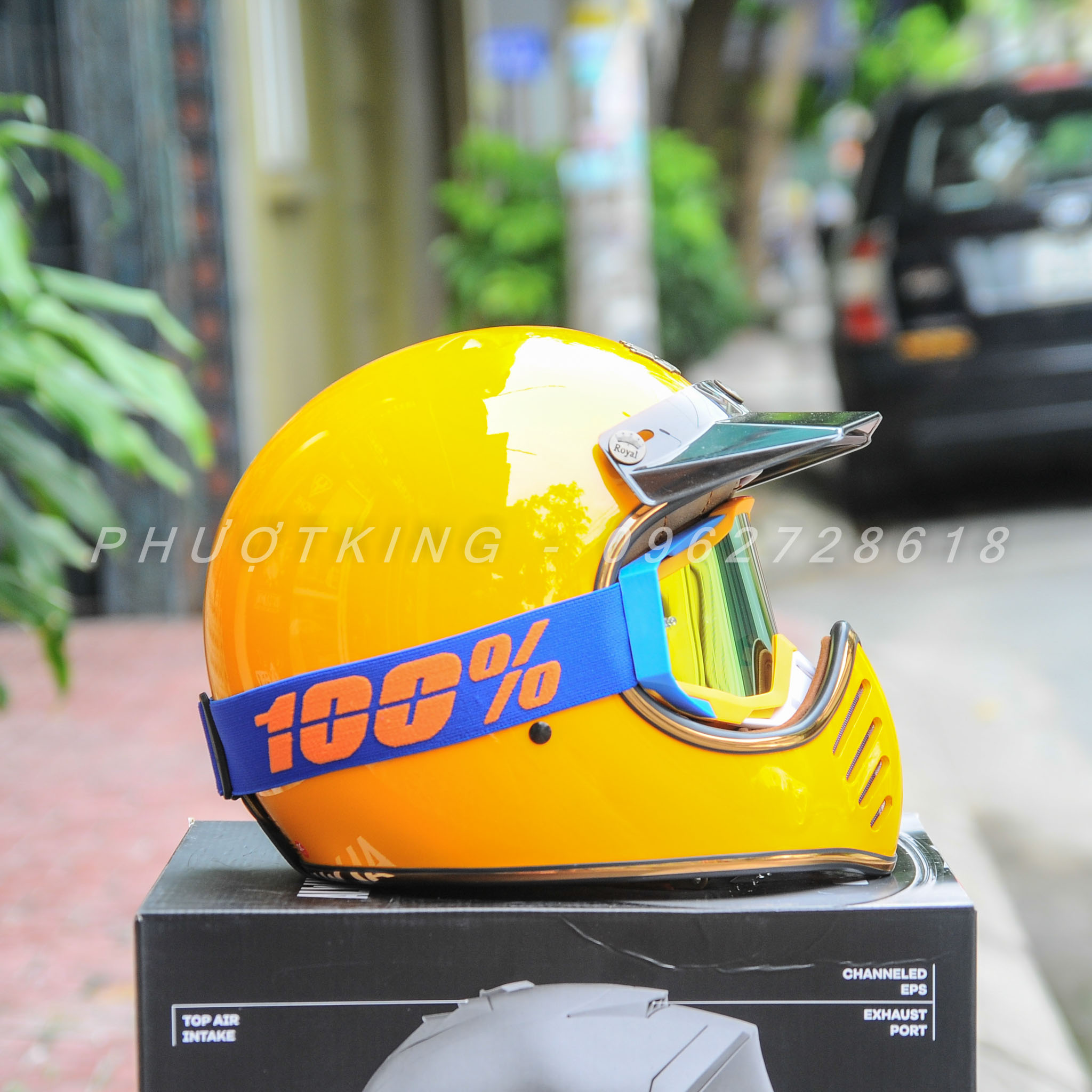 [TĂNG MÁI] Nón bảo hiểm fullface Royal H1 - Mũ bảo hiểm Royal H01