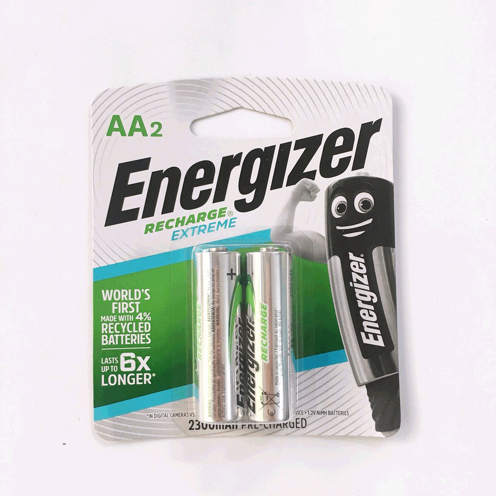 Pin sạc tiểu AA Energizer 2300mAh chính hãng (1 vỉ 2 viên)